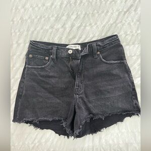 Black Denim Shorts